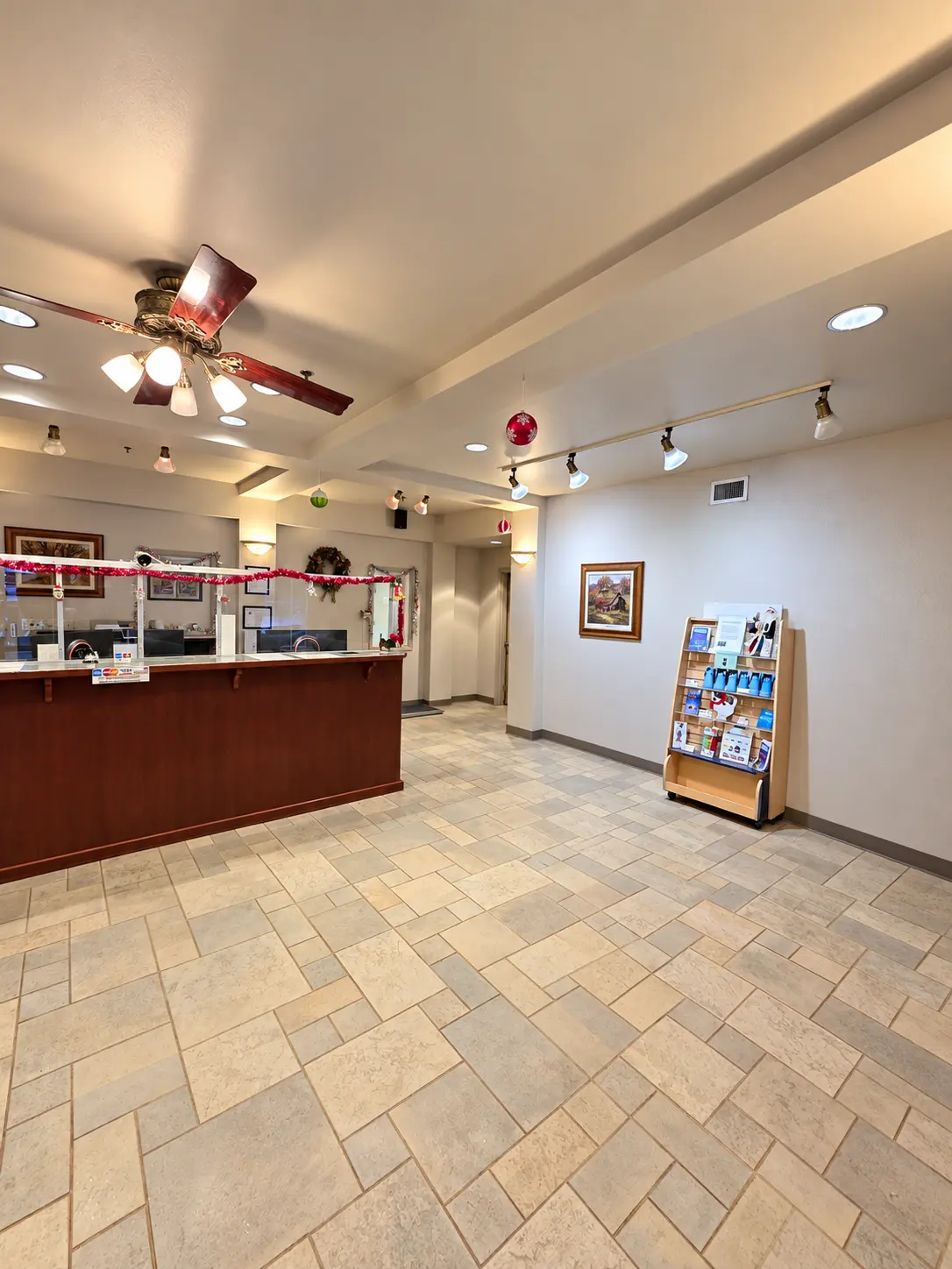 Completed commercial lobby interior